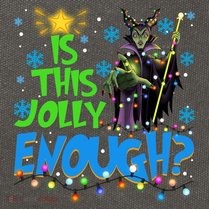 Is This Jolly Enough Maleficent Christmas Lights Villains Christmas Cotton Canvas Backpack