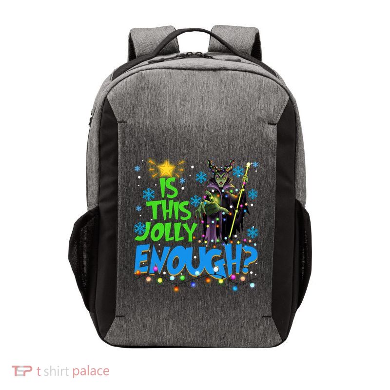 Is This Jolly Enough Maleficent Christmas Lights Villains Christmas Vector Backpack
