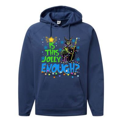 Is This Jolly Enough Maleficent Christmas Lights Villains Christmas Performance Fleece Hoodie