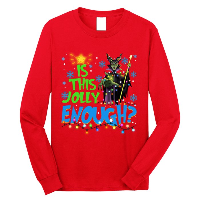 Is This Jolly Enough Maleficent Christmas Lights Villains Christmas Long Sleeve Shirt