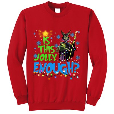 Is This Jolly Enough Maleficent Christmas Lights Villains Christmas Sweatshirt