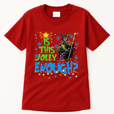 Is This Jolly Enough Maleficent Christmas Lights Villains Christmas Tall T-Shirt