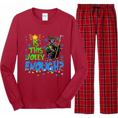 Is This Jolly Enough Maleficent Christmas Lights Villains Christmas Long Sleeve Pajama Set