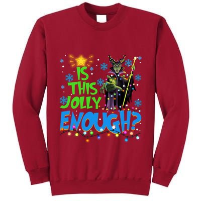 Is This Jolly Enough Maleficent Christmas Lights Villains Christmas Tall Sweatshirt
