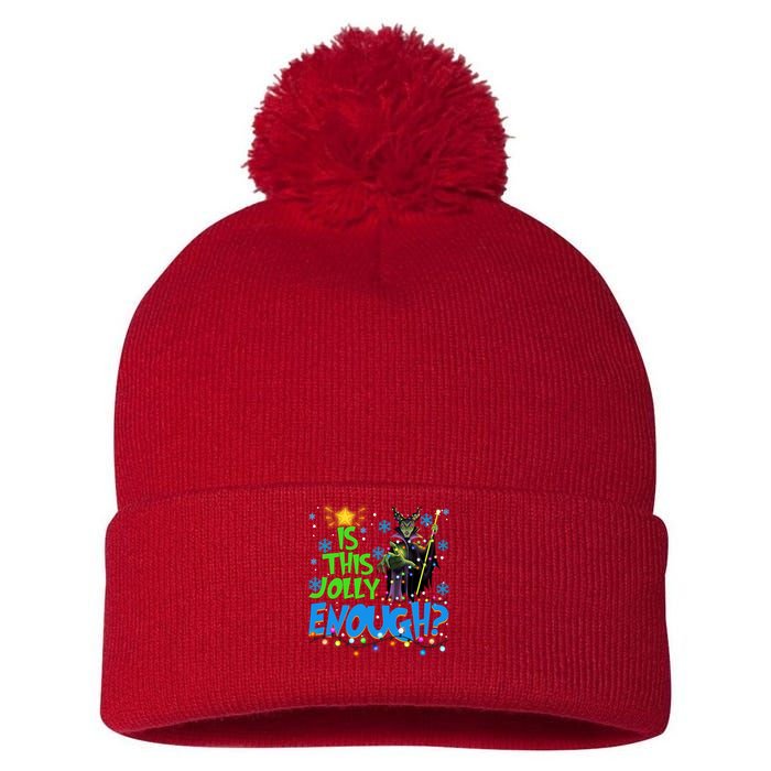 Is This Jolly Enough Maleficent Christmas Lights Villains Christmas Pom Pom 12in Knit Beanie