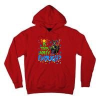 Is This Jolly Enough Maleficent Christmas Lights Villains Christmas Tall Hoodie