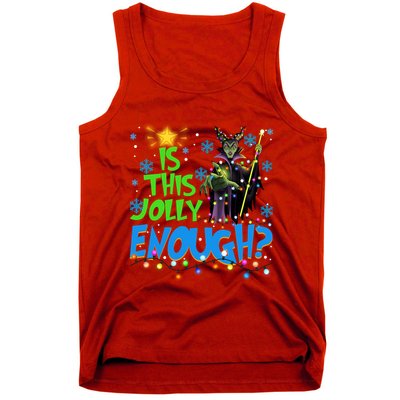 Is This Jolly Enough Maleficent Christmas Lights Villains Christmas Tank Top