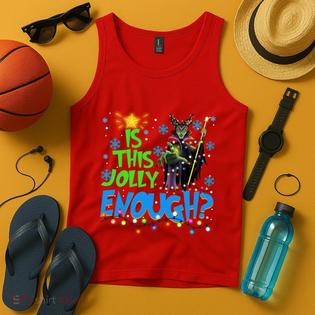 Is This Jolly Enough Maleficent Christmas Lights Villains Christmas Tank Top