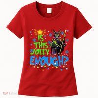 Is This Jolly Enough Maleficent Christmas Lights Villains Christmas Womens T-Shirt