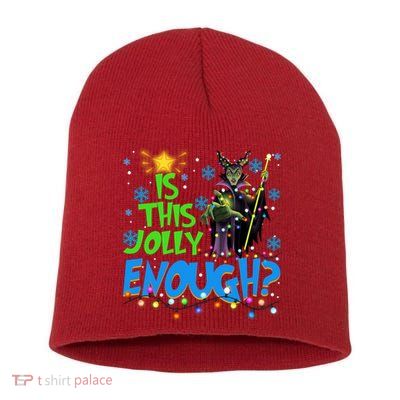 Is This Jolly Enough Maleficent Christmas Lights Villains Christmas Short Acrylic Beanie