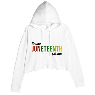 It's The Juneteenth For Me Crop Fleece Hoodie