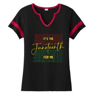 ItS The Juneteenth For Me Freeish Since 1865 Ladies Halftime Notch Neck Tee