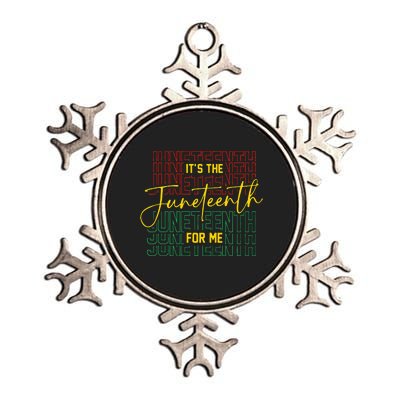 ItS The Juneteenth For Me Freeish Since 1865 Metallic Star Ornament