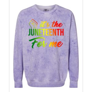 It's The Juneteenth For Me Colorblast Crewneck Sweatshirt