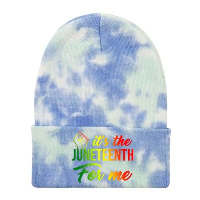 It's The Juneteenth For Me Tie Dye 12in Knit Beanie