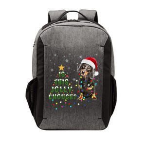 Is This Jolly Enough Santa Dachshund Light Christmas Vector Backpack