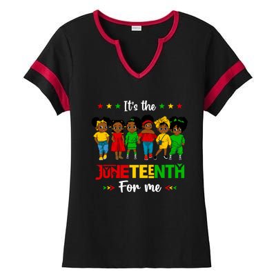 Its The Juneteenth For Me African American Queen Gift Ladies Halftime Notch Neck Tee