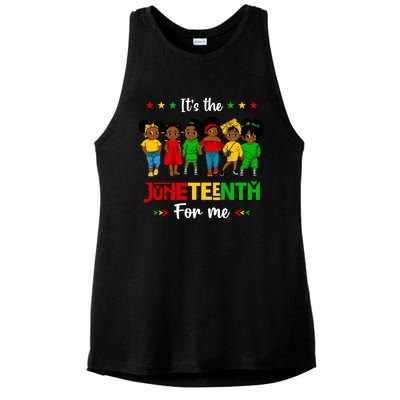 Its The Juneteenth For Me African American Queen Gift Ladies PosiCharge Tri-Blend Wicking Tank