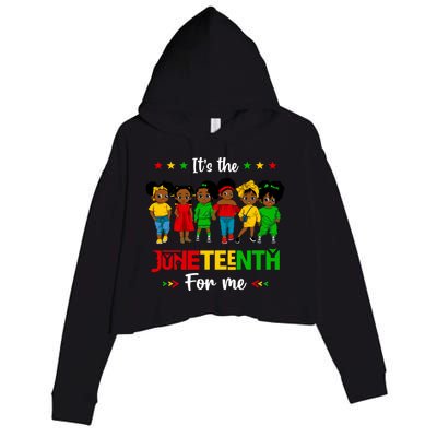 Its The Juneteenth For Me African American Queen Gift Crop Fleece Hoodie