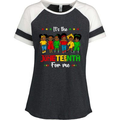 Its The Juneteenth For Me African American Queen Gift Enza Ladies Jersey Colorblock Tee