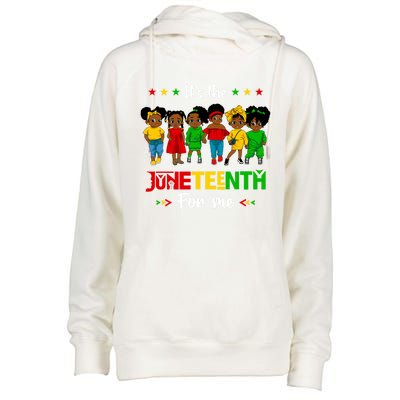 Its The Juneteenth For Me African American Queen Gift Womens Funnel Neck Pullover Hood