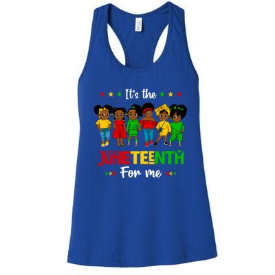 Its The Juneteenth For Me African American Queen Gift Women's Racerback Tank