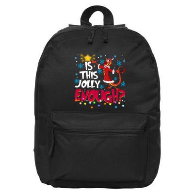 Is This Jolly Enough Mushu Christmas Christmas Lights 16 in Basic Backpack