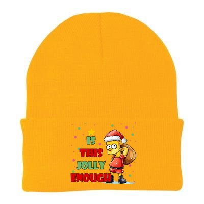 Is This Jolly Enough Funny Christmas Holiday Knit Cap Winter Beanie