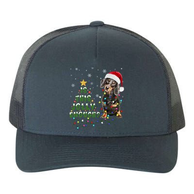 Is This Jolly Enough Santa Dachshund Light Christmas Gift Yupoong Adult 5-Panel Trucker Hat