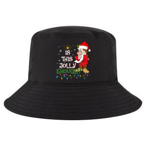 Is This Jolly Enough Grumpy Elf Pajama Christmas Lights Long Sleeve Cool Comfort Performance Bucket Hat