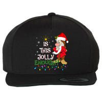 Is This Jolly Enough Grumpy Elf Pajama Christmas Lights Long Sleeve Wool Snapback Cap