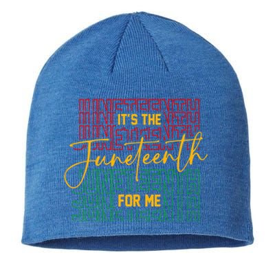 ItS The Junenth For Me African American 1865 Junenth Gift Sustainable Beanie