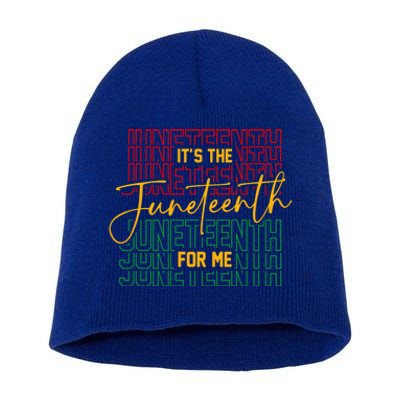 ItS The Junenth For Me African American 1865 Junenth Gift Short Acrylic Beanie