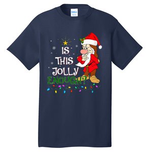 Is This Jolly Enough Grumpy Elf Pajama Christmas Lights Tall T-Shirt