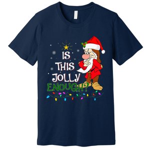 Is This Jolly Enough Grumpy Elf Pajama Christmas Lights Premium T-Shirt