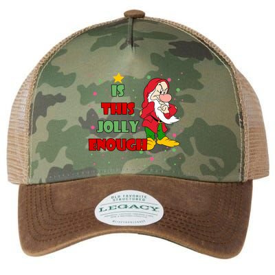 Is This Jolly Enough Funny Dwarf Christmas Legacy Tie Dye Trucker Hat