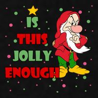 Is This Jolly Enough Funny Dwarf Christmas Ladies PosiCharge Tri-Blend Wicking Tank