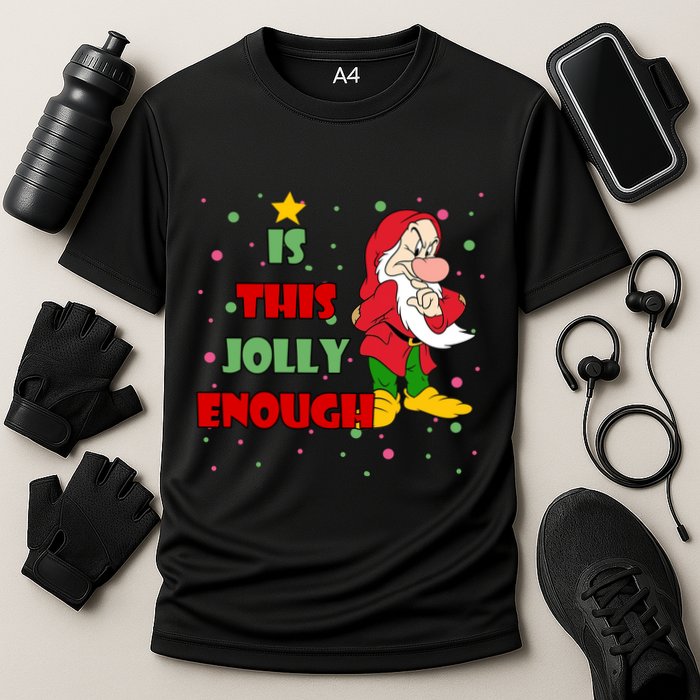 Is This Jolly Enough Funny Dwarf Christmas Performance Shirt