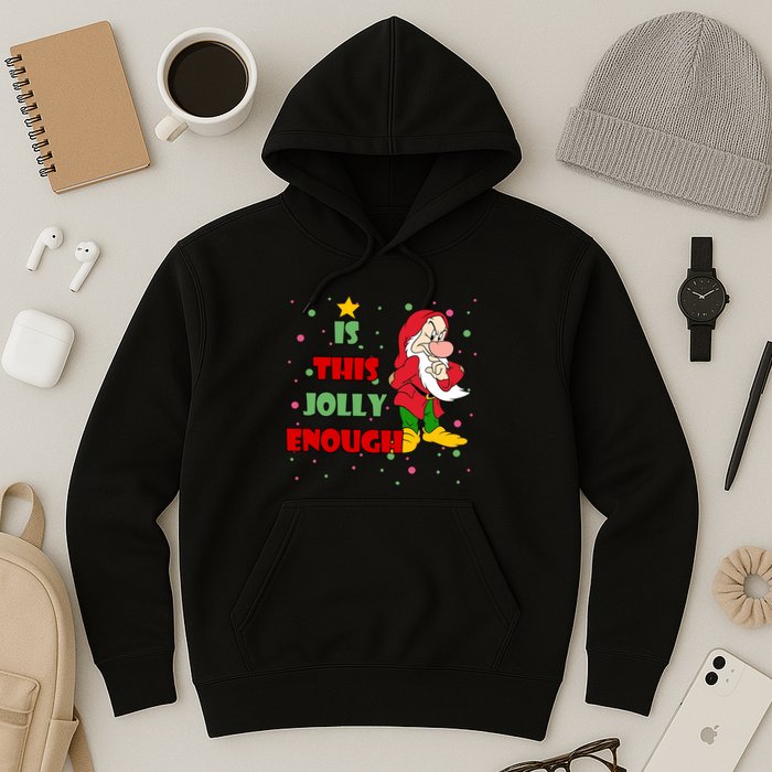 Is This Jolly Enough Funny Dwarf Christmas Hoodie