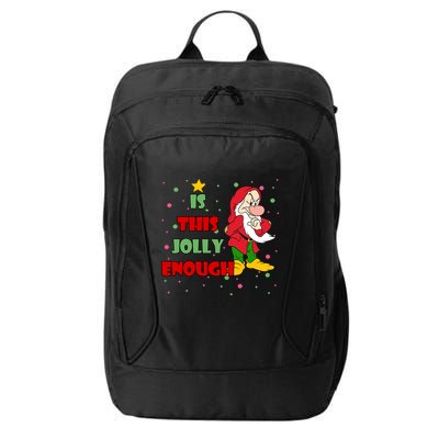 Is This Jolly Enough Funny Dwarf Christmas City Backpack