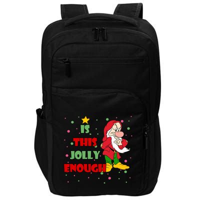 Is This Jolly Enough Funny Dwarf Christmas Impact Tech Backpack