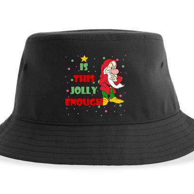 Is This Jolly Enough Funny Dwarf Christmas Sustainable Bucket Hat