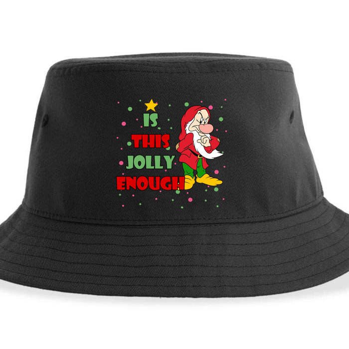 Is This Jolly Enough Funny Dwarf Christmas Sustainable Bucket Hat