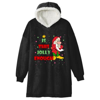 Is This Jolly Enough Funny Dwarf Christmas Hooded Wearable Blanket
