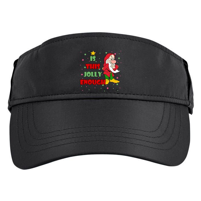 Is This Jolly Enough Funny Dwarf Christmas Adult Drive Performance Visor