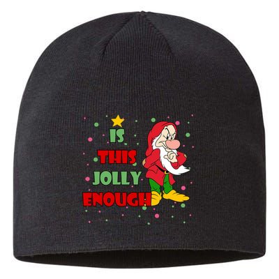 Is This Jolly Enough Funny Dwarf Christmas Sustainable Beanie