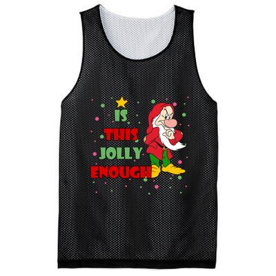 Is This Jolly Enough Funny Dwarf Christmas Mesh Reversible Basketball Jersey Tank