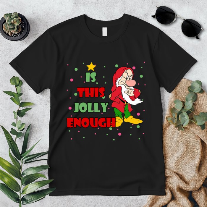 Is This Jolly Enough Funny Dwarf Christmas Premium T-Shirt