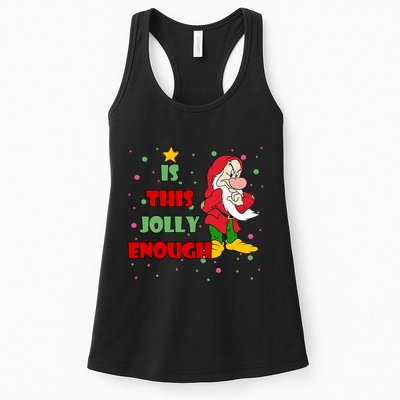 Is This Jolly Enough Funny Dwarf Christmas Womens Tank Top