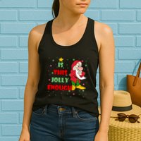 Is This Jolly Enough Funny Dwarf Christmas Womens Tank Top